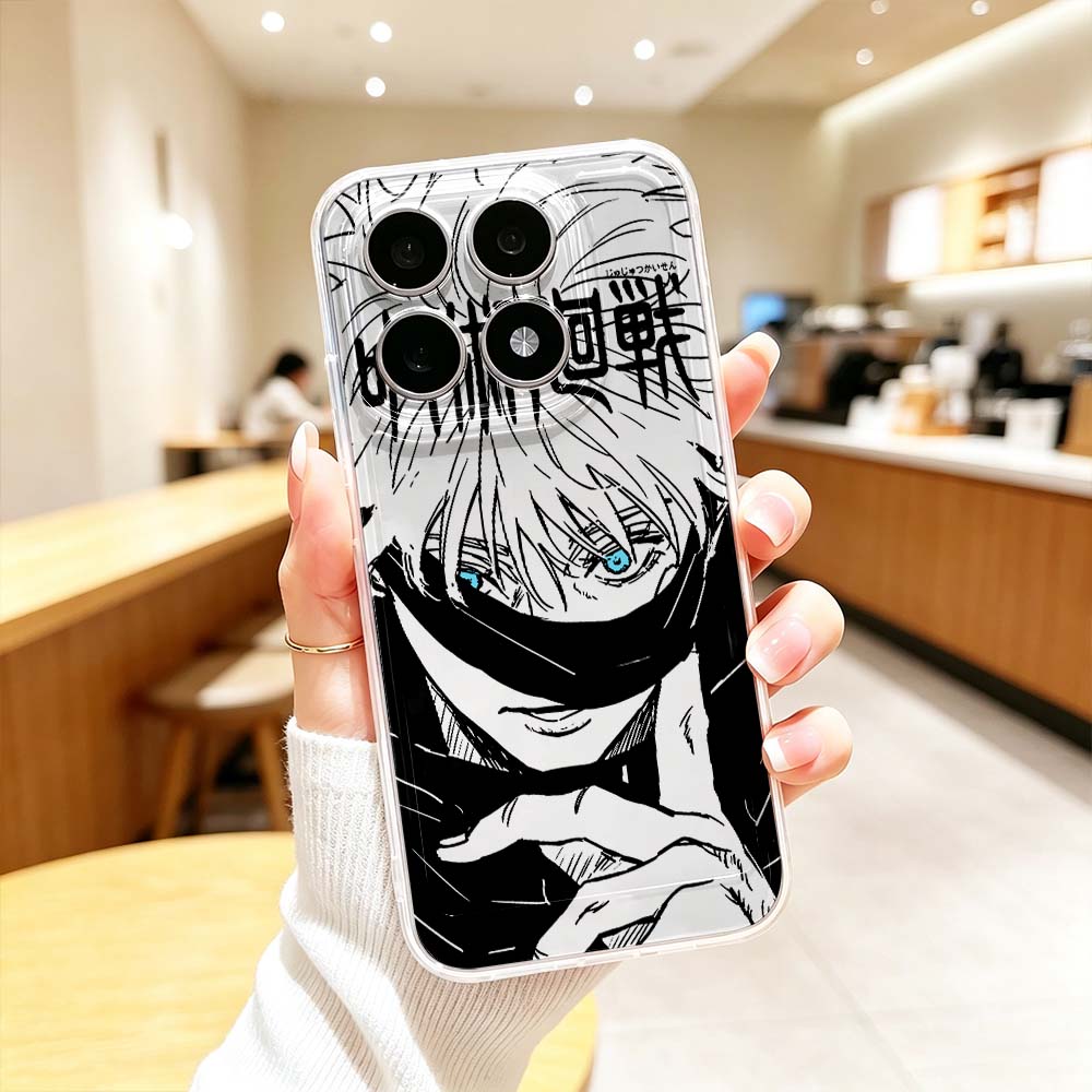 Phone Cases Jujutsu Kaisen - เคสโทรศัพท์ใสลายอนิเมะ Jujutsu Kaisen สำหรับ Xiaomi Mi
