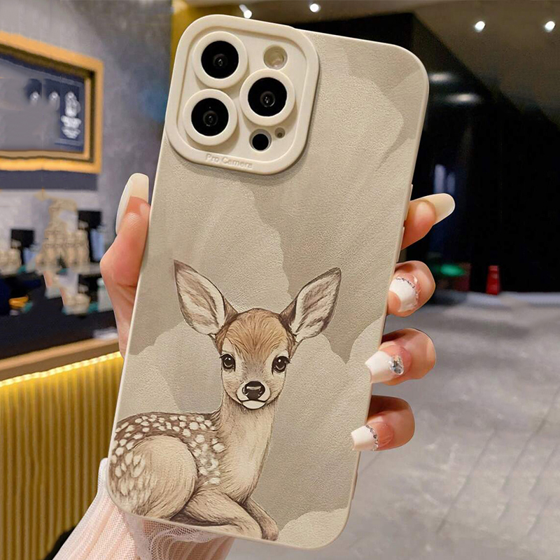 Phone Cases Xiaomi 15 - เคสโทรศัพท์ Xiaomi 15T ลายกวาง สีเบจ เรียบง่าย