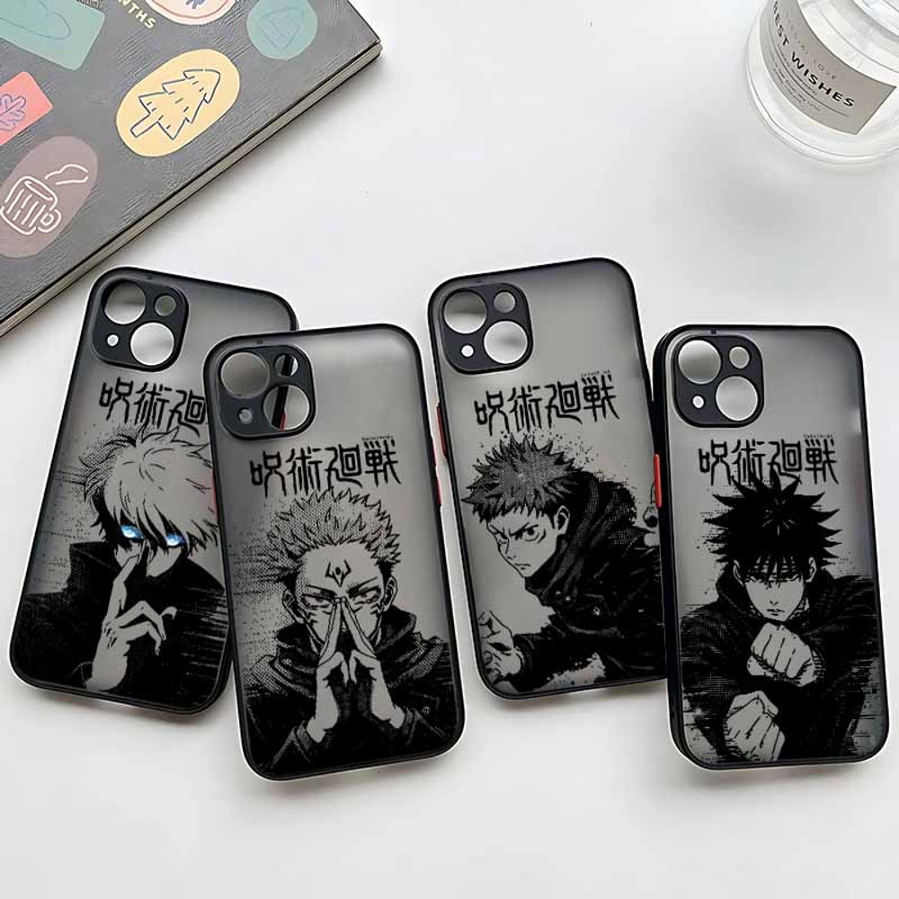 Phone Cases Jujutsu Kaisen - เคสโทรศัพท์ลายอนิเมะจูจุทสึไคเซ็น สำหรับ iPhone 18 17 16