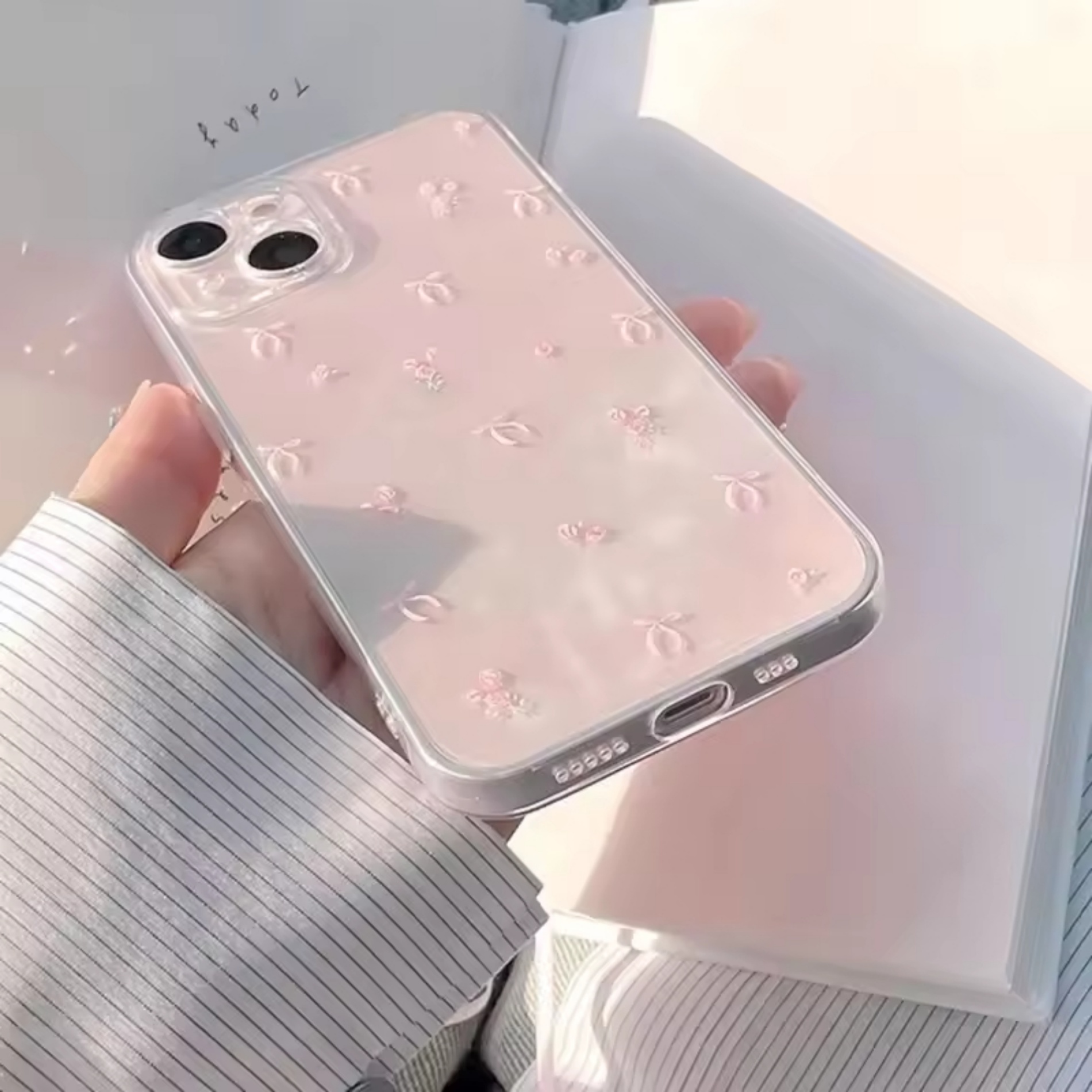 เคสลายดอกกุหลาบพร้อมโบว์น่ารัก - Phone Cases For Iphone 16 บทวิจารณ์และราคา