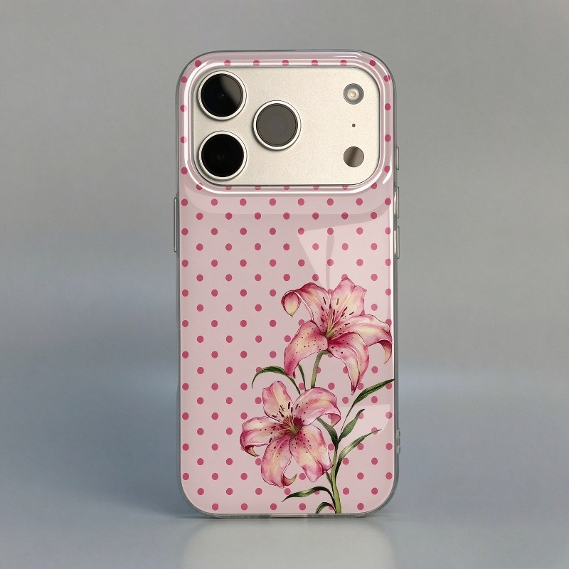 เคสโทรศัพท์ลายดอกชบาจุดสีชมพู  - Phone Cases Xr Iphone บทวิจารณ์และราคา
