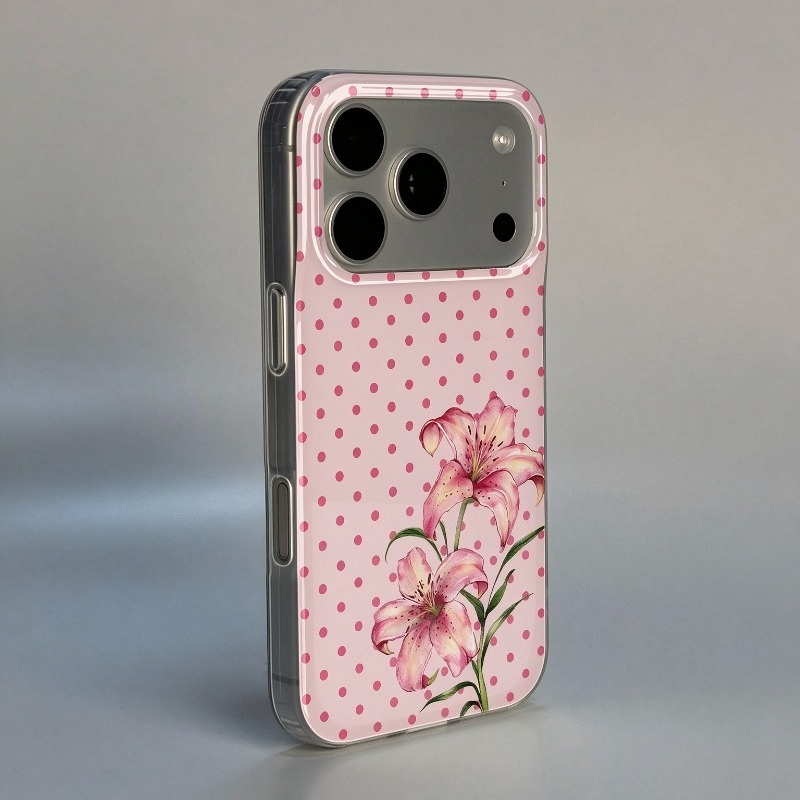 เคสโทรศัพท์ลายดอกชบาจุดสีชมพู  - Phone Cases Xr Iphone บทวิจารณ์และราคา