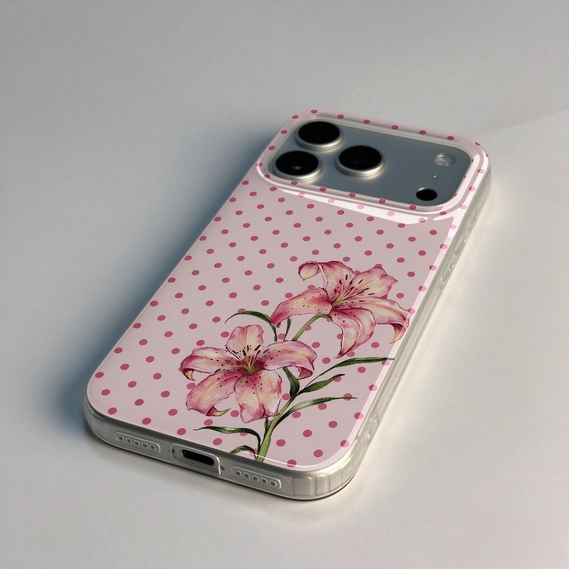 เคสโทรศัพท์ลายดอกชบาจุดสีชมพู  - Phone Cases Xr Iphone บทวิจารณ์และราคา