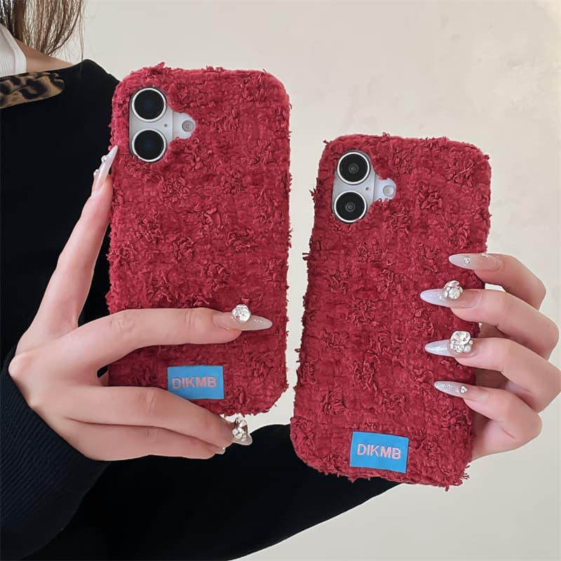 เคสโทรศัพท์ขนฟูสีแดงแองโกร่า ส - Phone Cases For Iphone 16 บทวิจารณ์และราคา